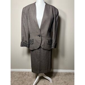 Vintage Mary Ann Restivo Skirt & Blazer Set